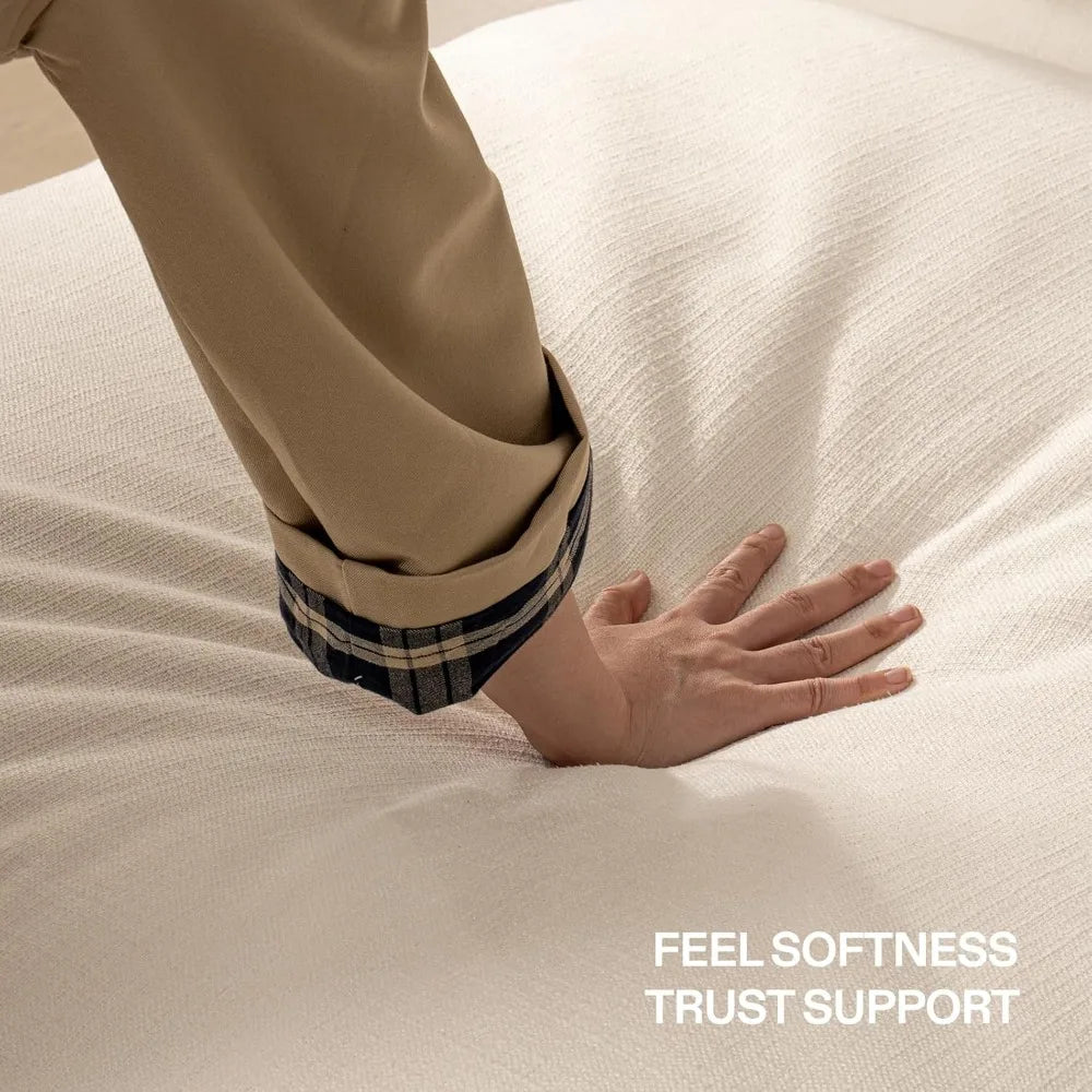 Couch Oversized Modular Sectional Sofa True Relax Comfy Couches Wide&Deep Seat Metal Frame Furniture