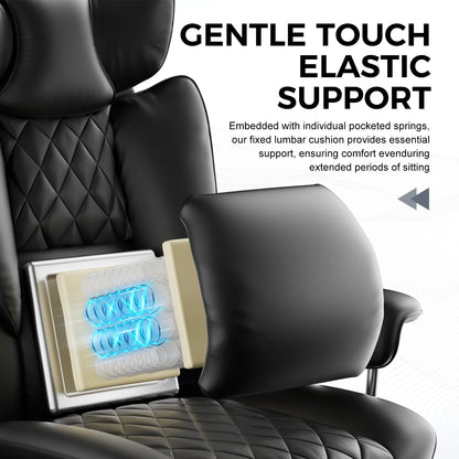Big and Tall Gaming Chair with Lumbar Support, Footrest