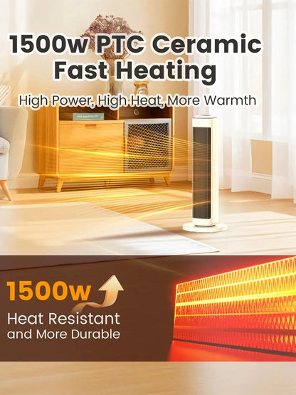 Ceramic Tower Electric Heater with Thermostat