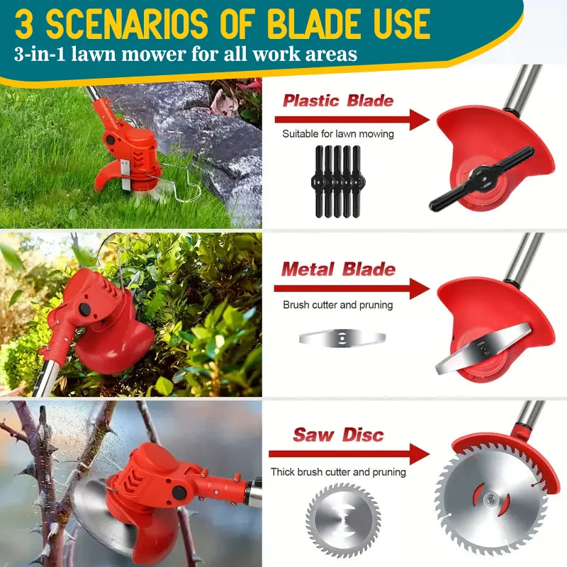 Cordless lawn mowers weed trimmer