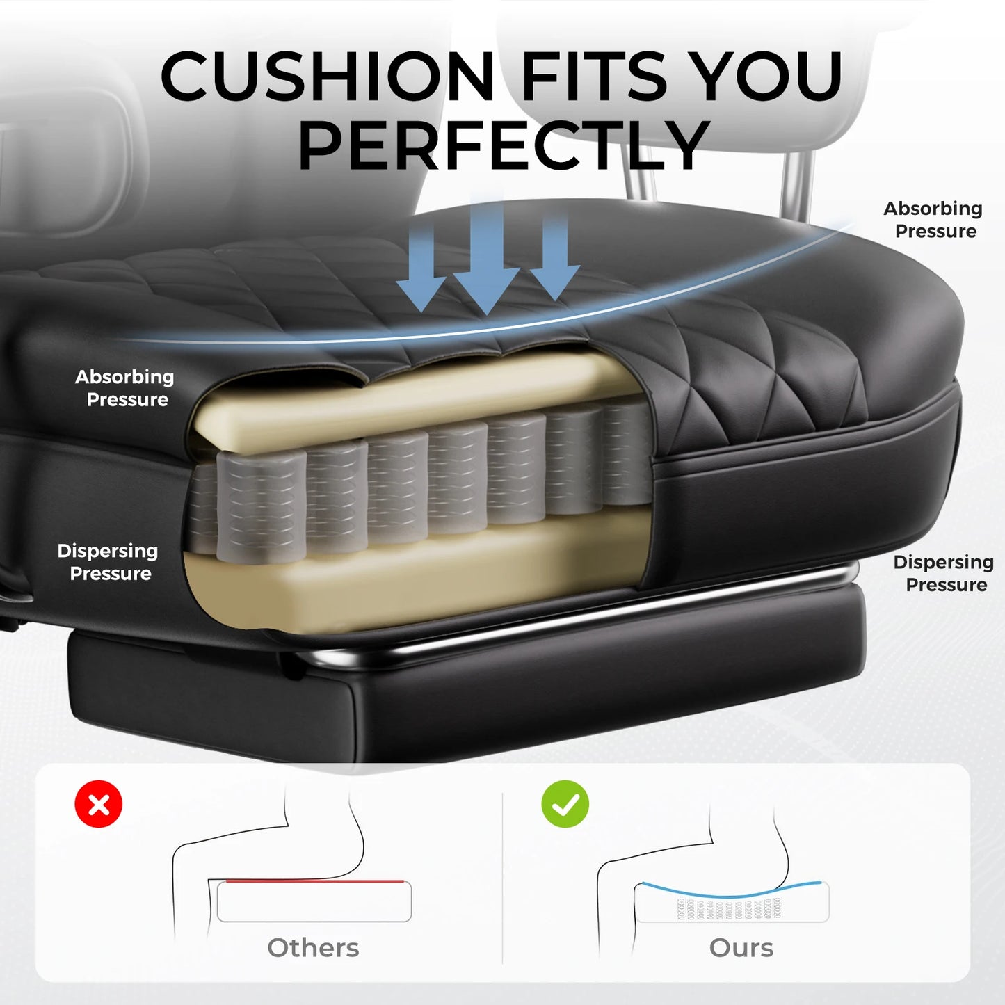 Big and Tall Gaming Chair with Lumbar Support, Footrest