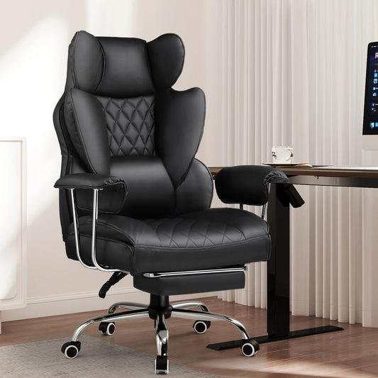 Big and Tall Gaming Chair with Lumbar Support, Footrest
