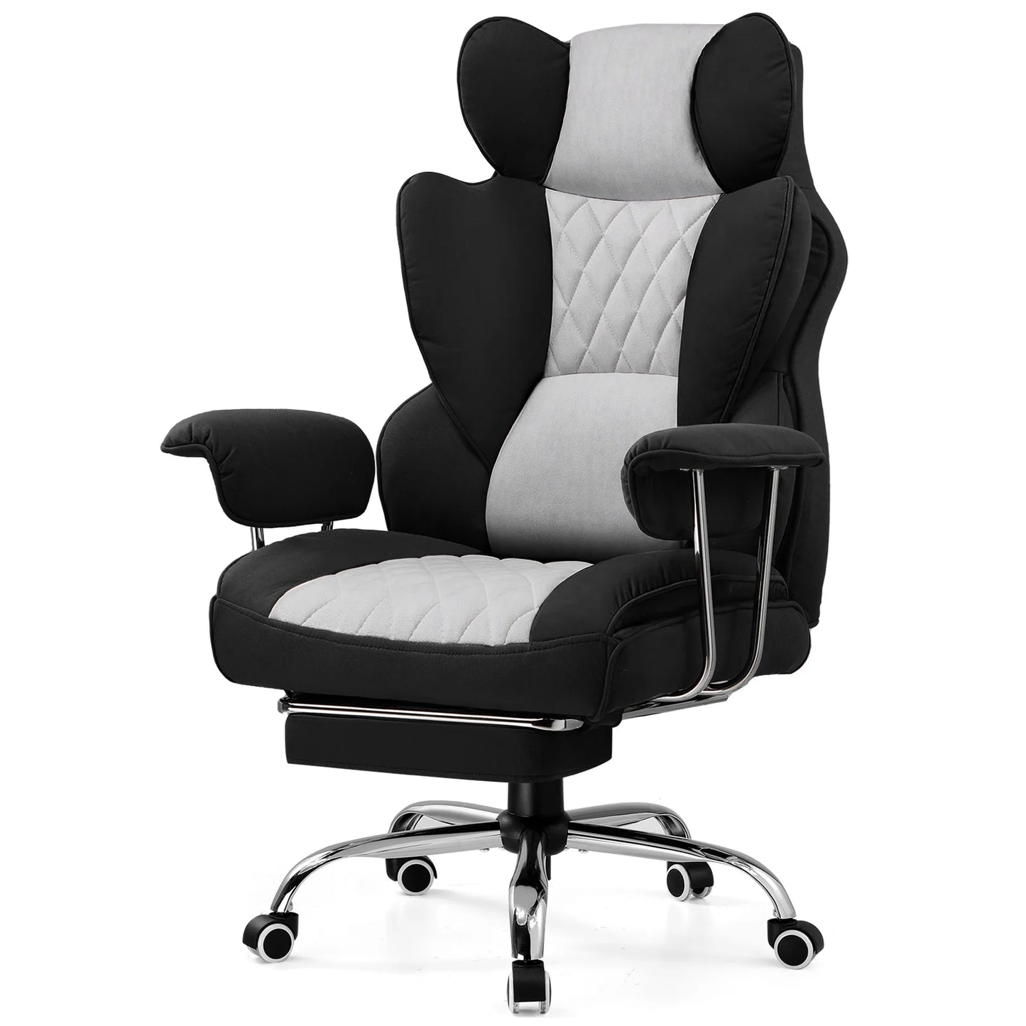 Big and Tall Gaming Chair with Lumbar Support, Footrest