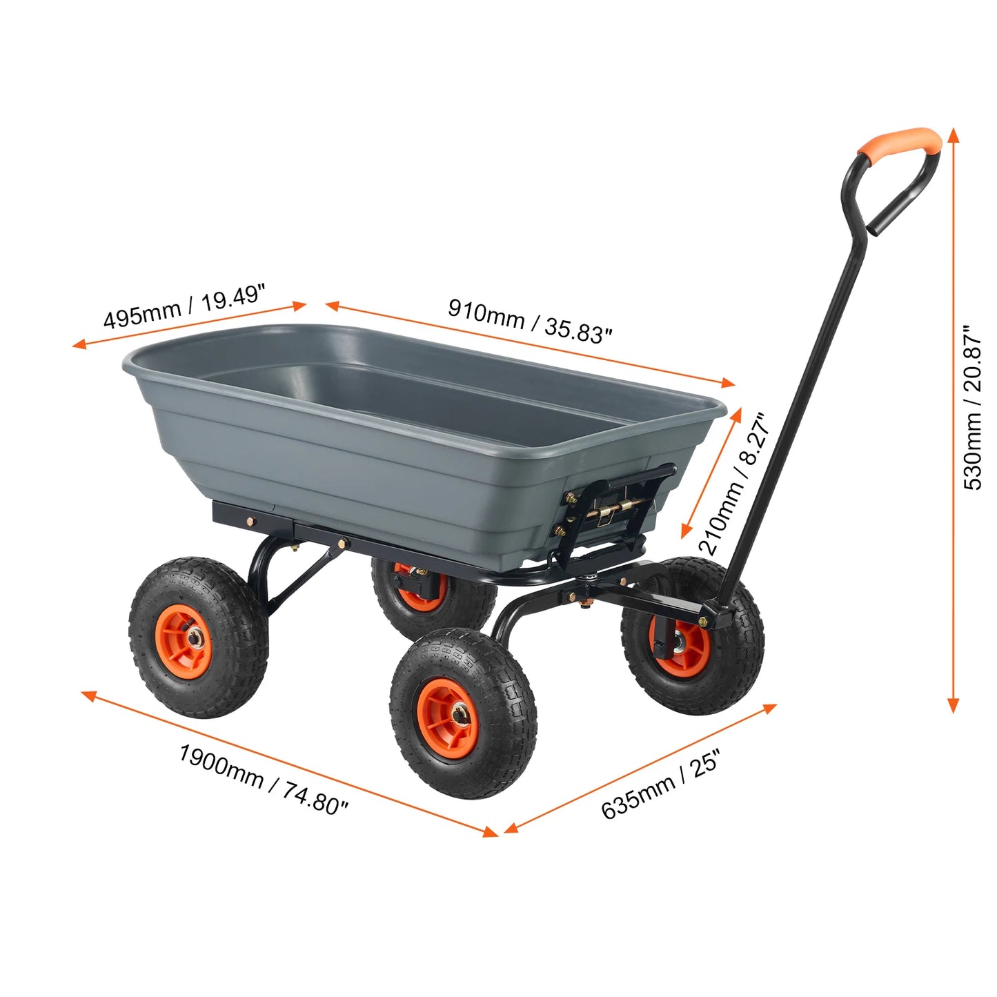 Dump Wagon Steel Frame for Safe Transport