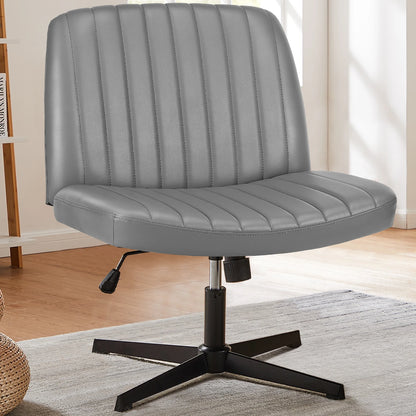 Chair Armless  Adjustable Swivel Fabric Or Leather