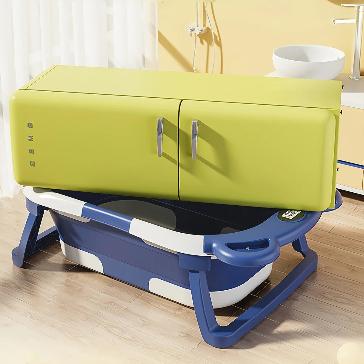 Portable Travel Bathtub, Collapsible  with Thermometer