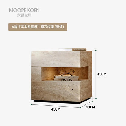 Nightstands Rectangle Trendy Premium Bedroom Hidden Storage