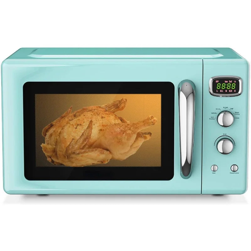 Compact Microwave Oven, 25L w/Glass Turntable Child Lock (Green)