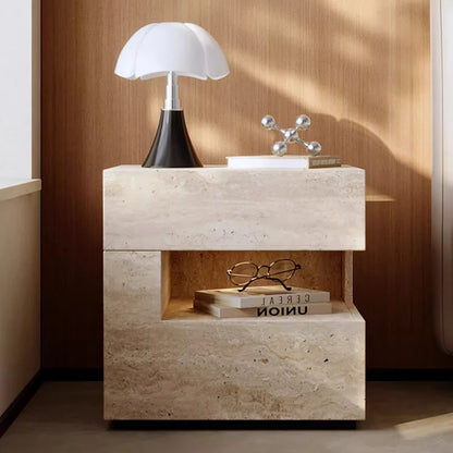 Nightstands Rectangle Trendy Premium Bedroom Hidden Storage