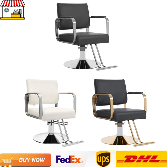 Pedestal Barber Shop Barber Chair| Comfortable Hydraulic Rotating and Height Adjustable