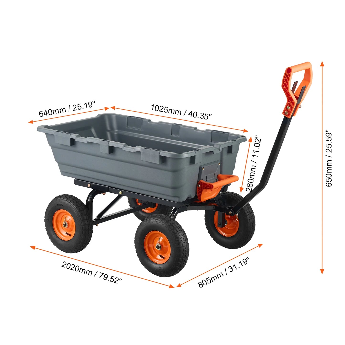 Dump Wagon Steel Frame for Safe Transport