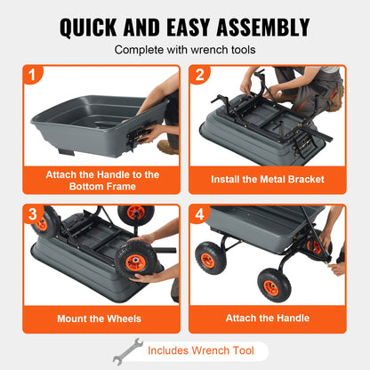 Dump Wagon Steel Frame for Safe Transport