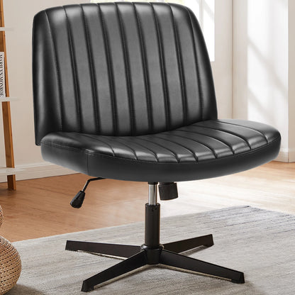 Chair Armless  Adjustable Swivel Fabric Or Leather
