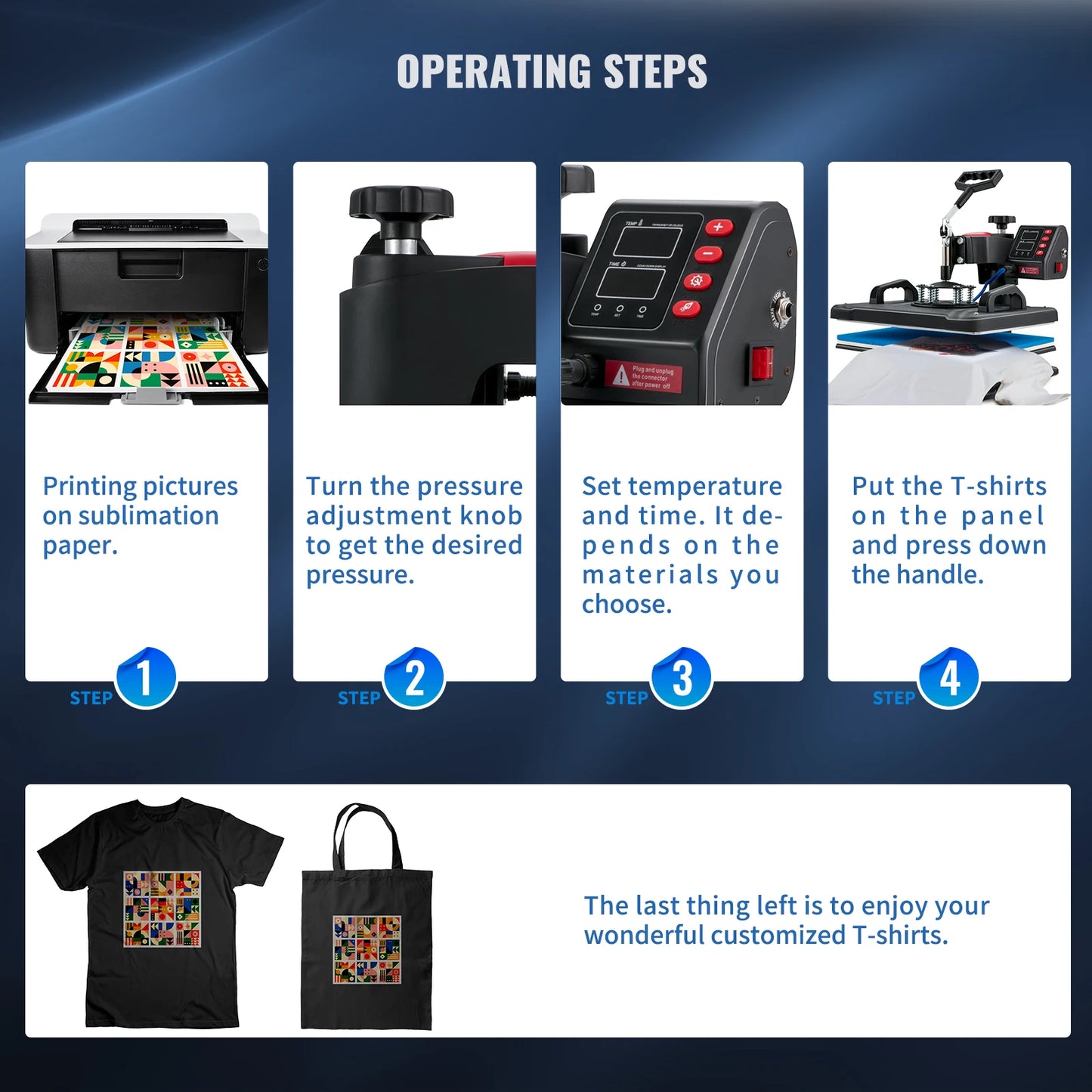 5in1 Heat Press Machine 12x15in Transfer Printer
