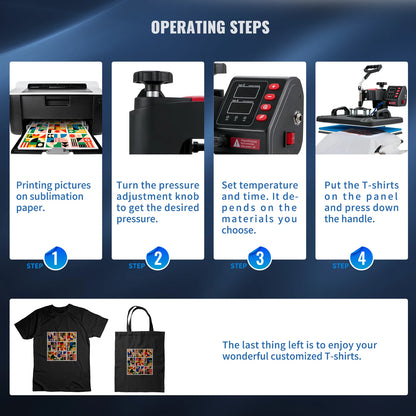 5in1 Heat Press Machine 12x15in Transfer Printer