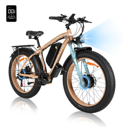Electric Bicycle 60V 30AH Battery Max Speed 42 MPH E-Bike