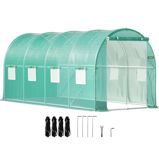 Walk-in Greenhouse Galvanized Frame & Waterproof Cover