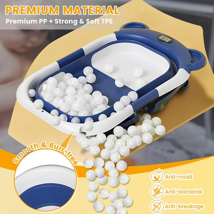 Portable Travel Bathtub, Collapsible  with Thermometer
