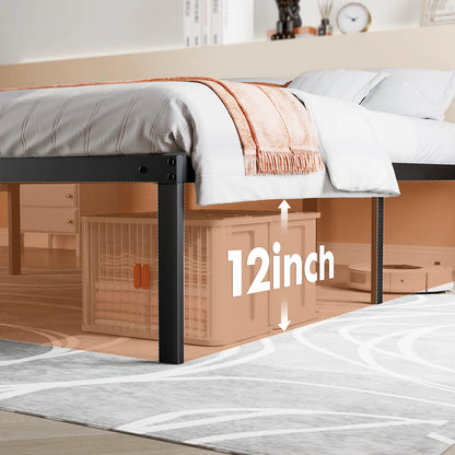 Twin Full Queen King Size Steel Bed Frame Supports 350LBS