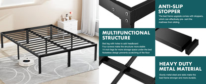 Twin Full Queen King Size Steel Bed Frame Supports 350LBS