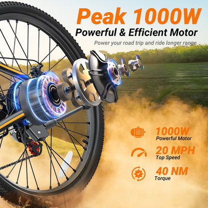 M26 Electric Bicycle 1000W Motor Lithium Battery E-bike