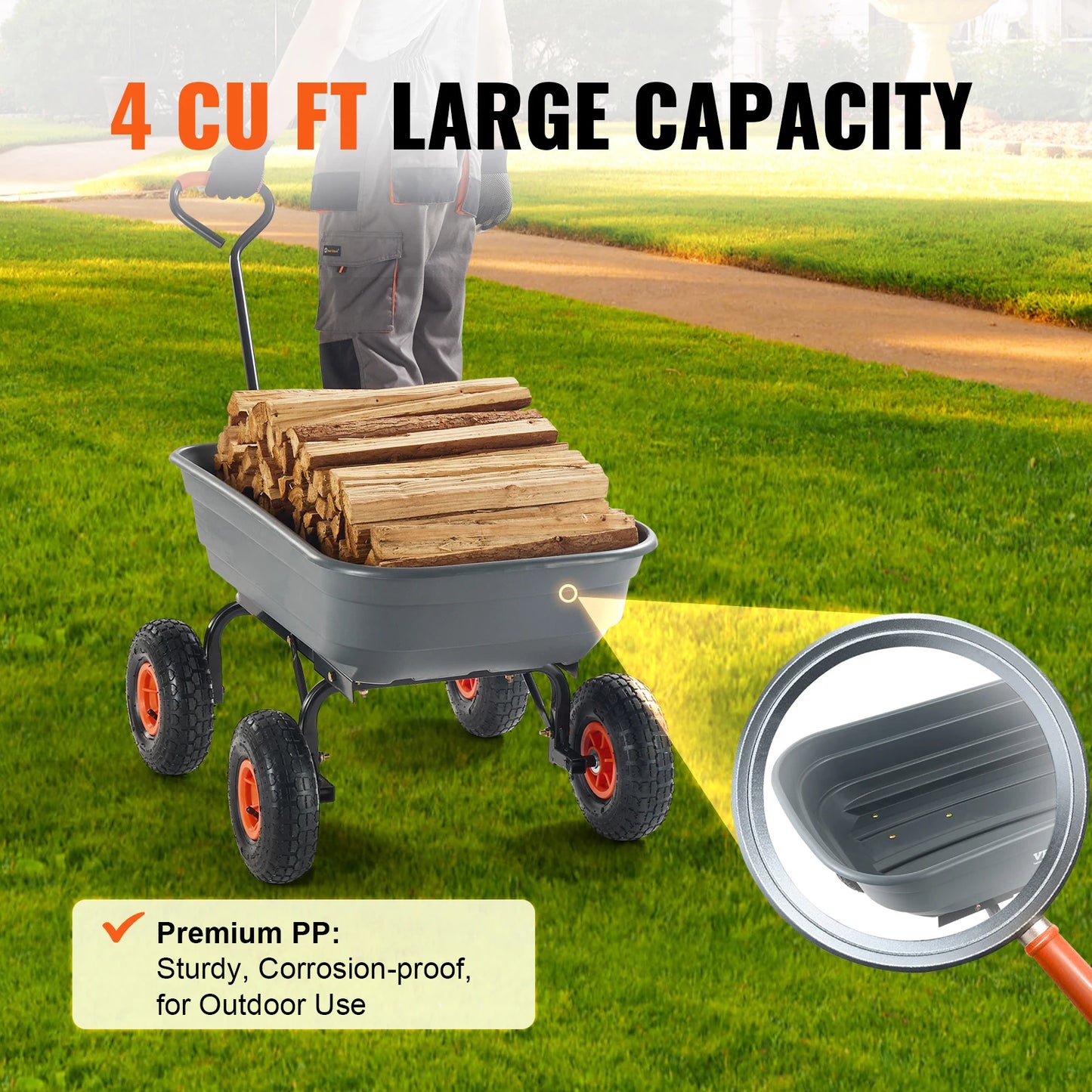 Dump Wagon Steel Frame for Safe Transport