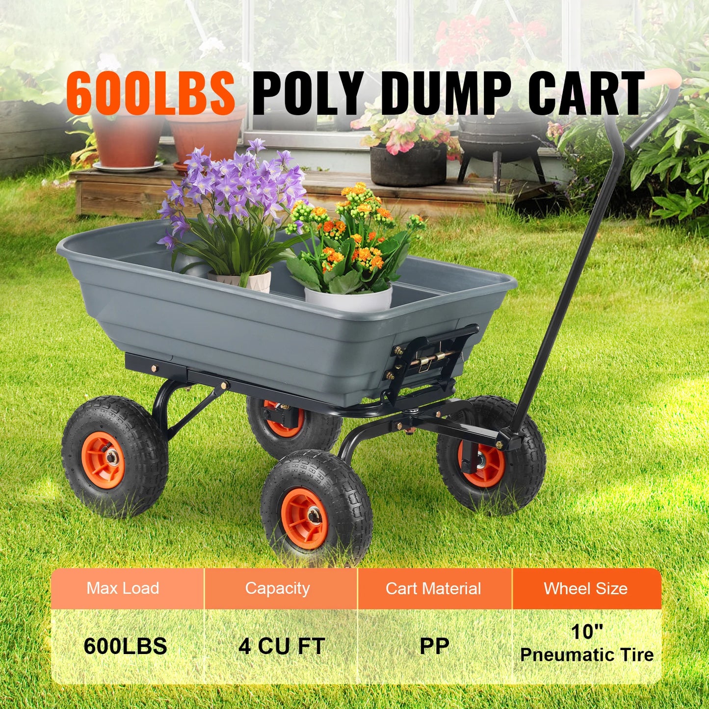 Dump Wagon Steel Frame for Safe Transport