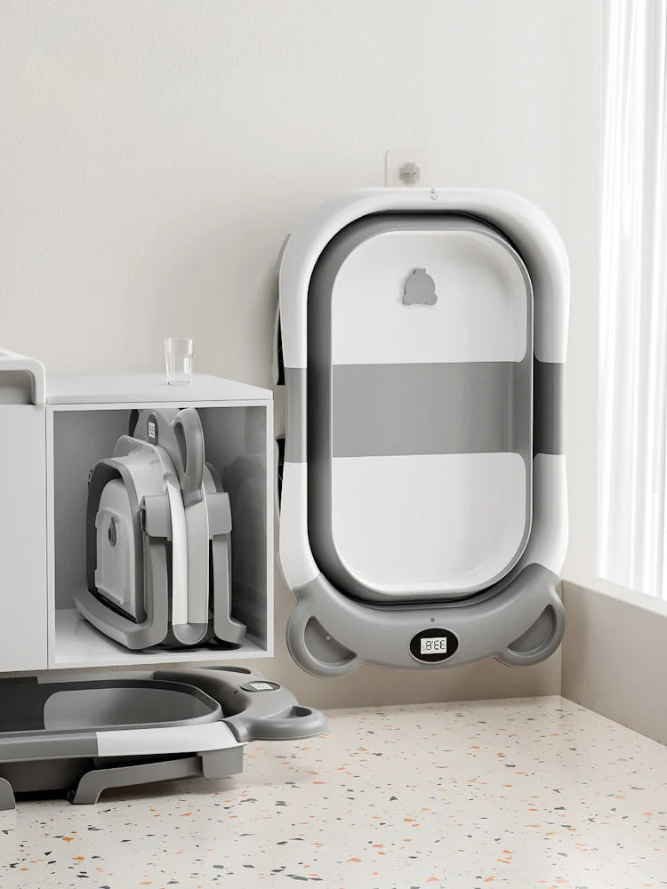 Portable Travel Bathtub, Collapsible  with Thermometer