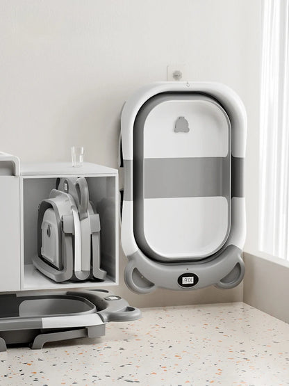 Portable Travel Bathtub, Collapsible  with Thermometer