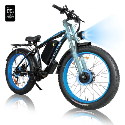 Electric Bicycle 60V 30AH Battery Max Speed 42 MPH E-Bike