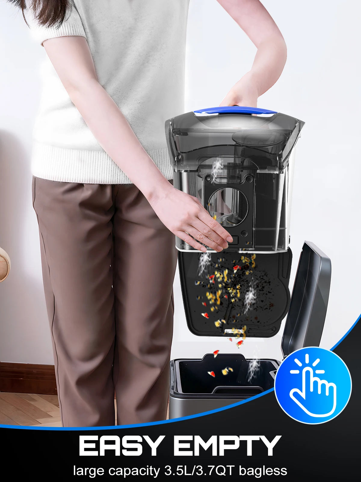 Canister Vacuum Cleaner, 1600W Powerful for Hard Floors, Carpets, Pet Hair