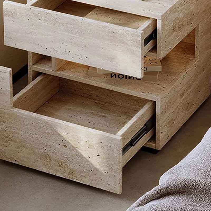 Nightstands Rectangle Trendy Premium Bedroom Hidden Storage