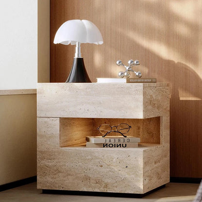 Nightstands Rectangle Trendy Premium Bedroom Hidden Storage