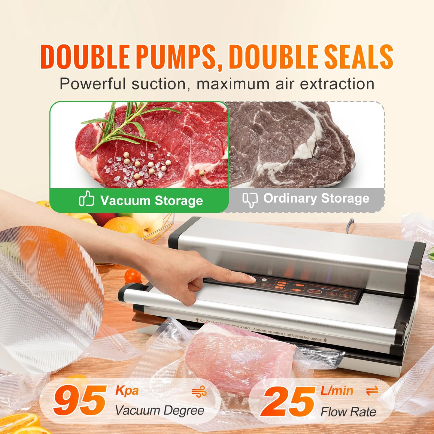 Commercial Vacuum Sealer Automatic Food Packaging
