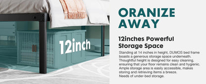 Twin Full Queen King Size Steel Bed Frame Supports 350LBS