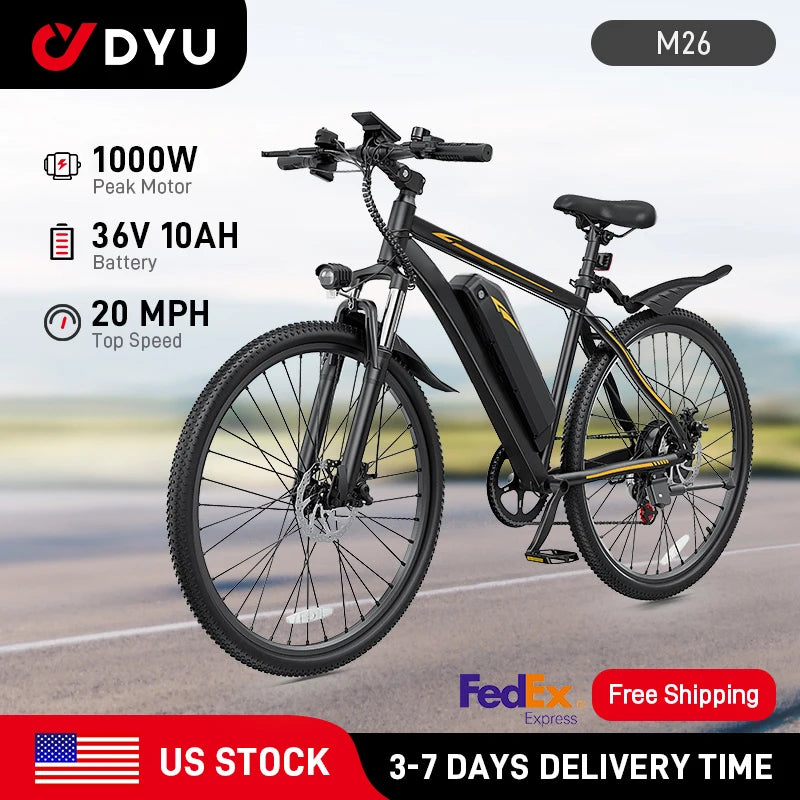 M26 Electric Bicycle 1000W Motor Lithium Battery E-bike
