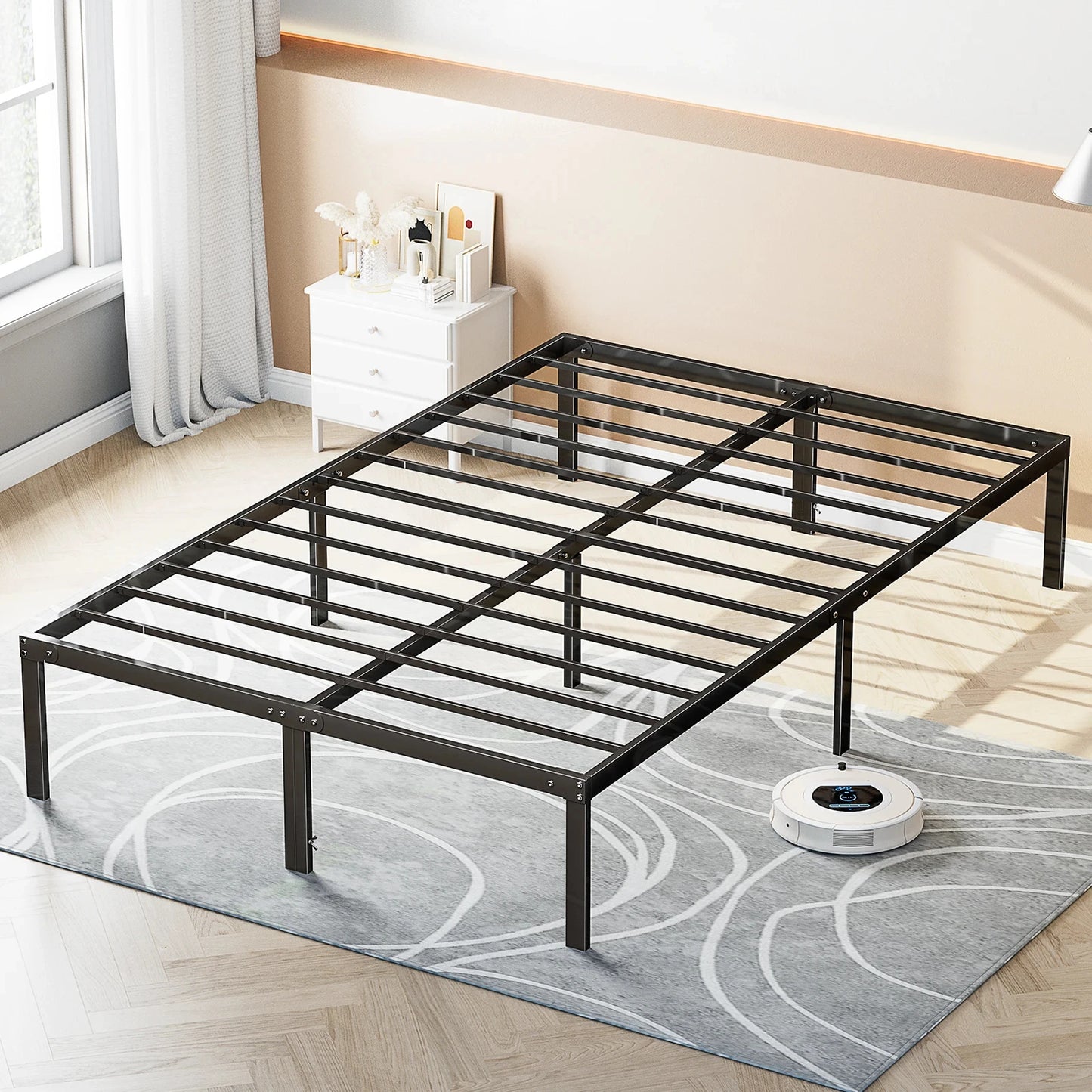 Twin Full Queen King Size Steel Bed Frame Supports 350LBS