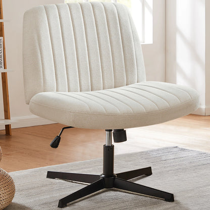 Chair Armless  Adjustable Swivel Fabric Or Leather