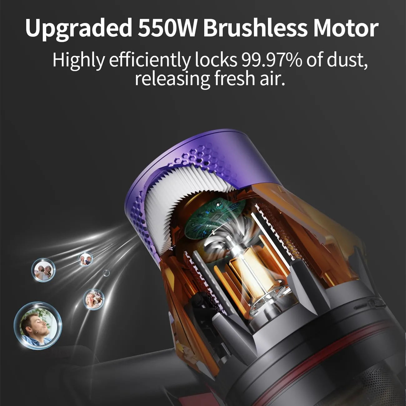 Cordless Handheld Vacuum Cleaner Powerful Brushless Motor