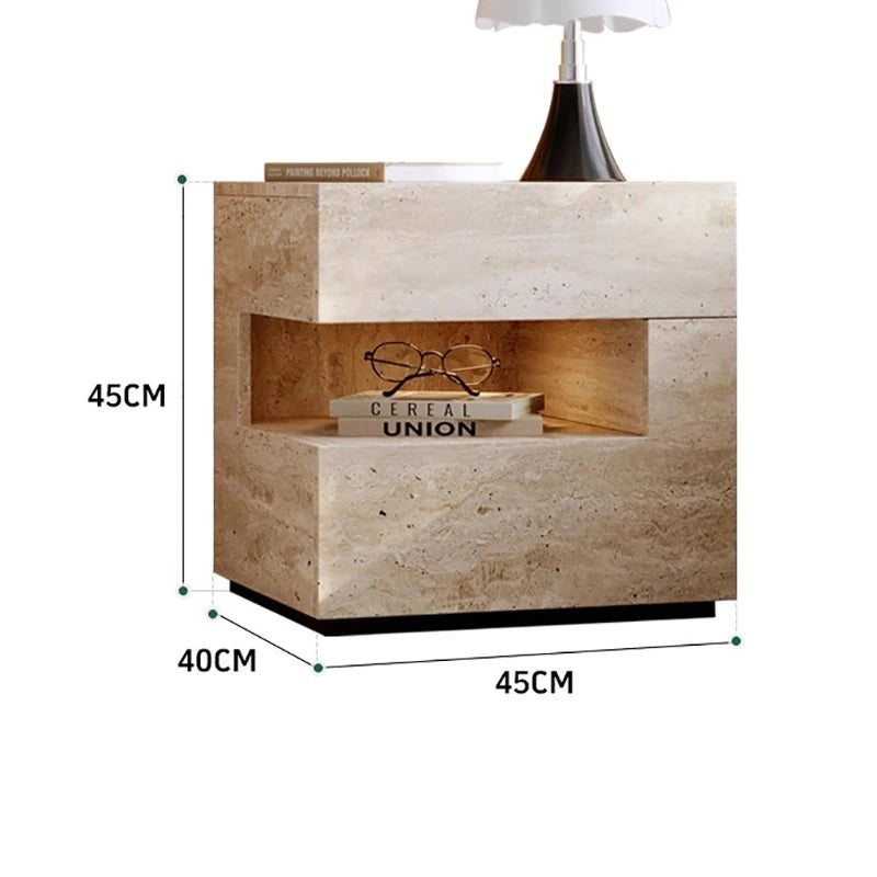 Nightstands Rectangle Trendy Premium Bedroom Hidden Storage
