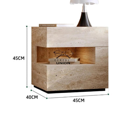 Nightstands Rectangle Trendy Premium Bedroom Hidden Storage
