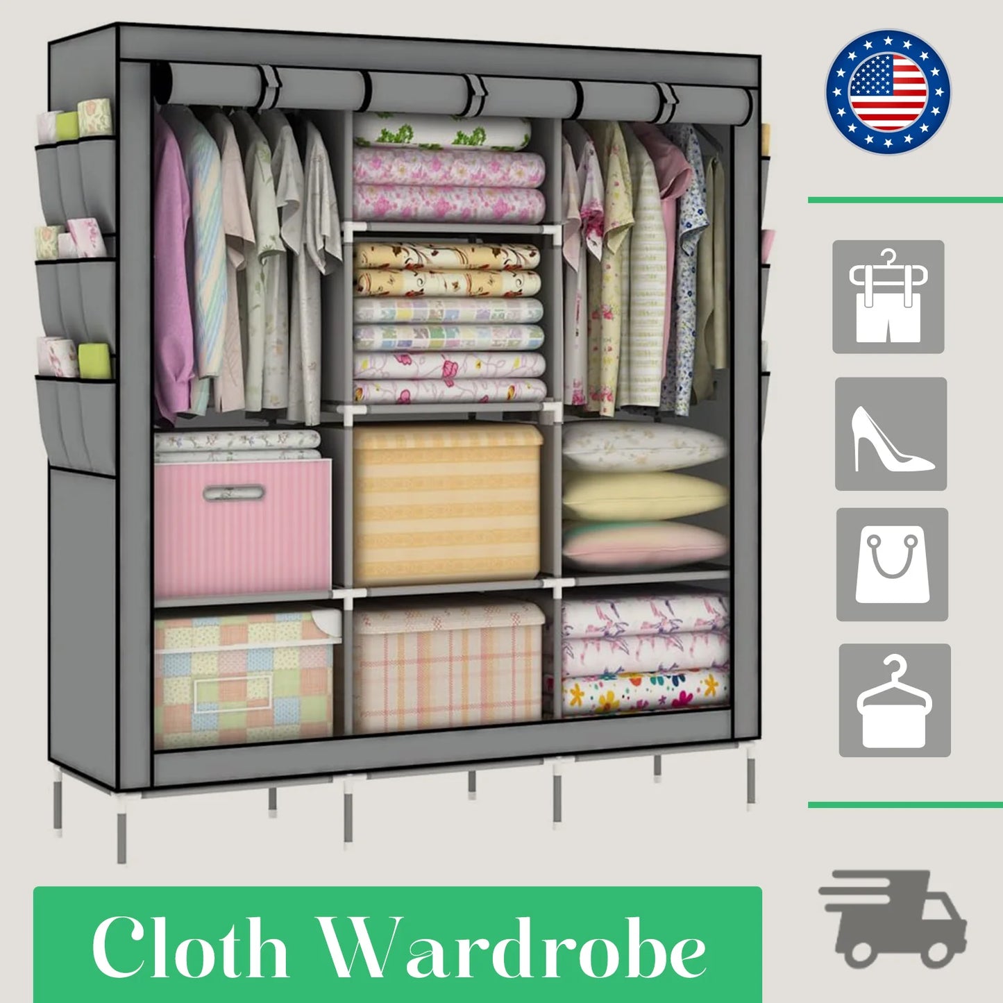 Wardrobe Organizer Storage Quick and Easy to Assemble