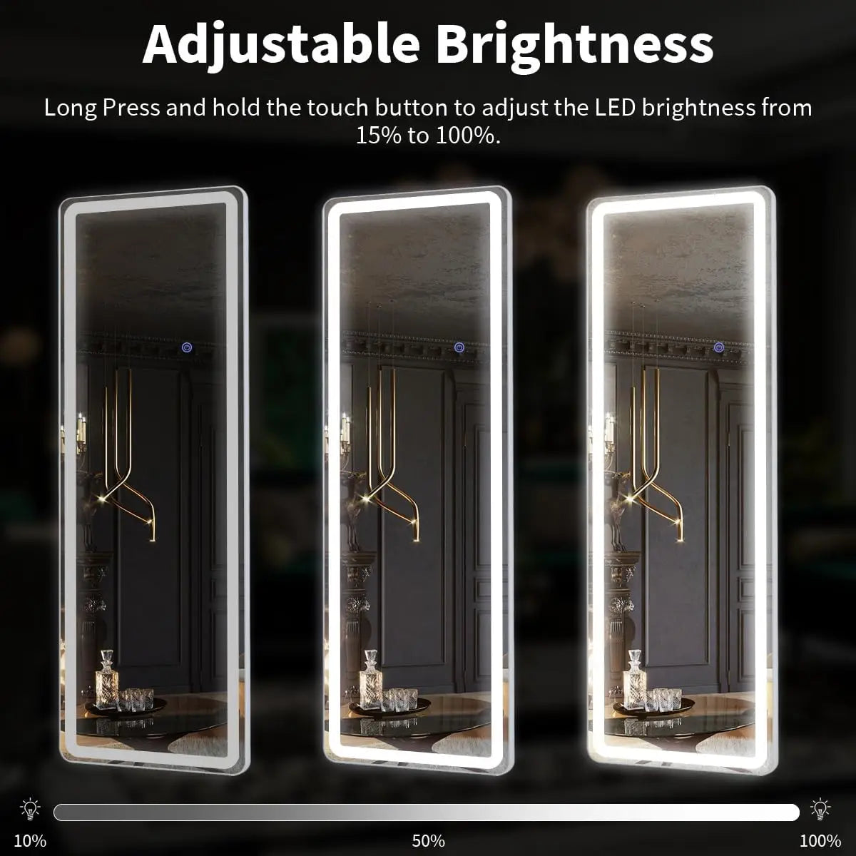63"x20" Full Length LED Mirror Full Length