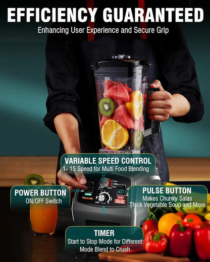 Commercial Blender 1800W High Power Timer